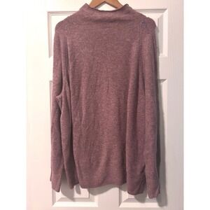 AVA & VIV Mock Neck Long Sleeve Sweater Plus Size 4X Mauve Heathered Knit Top‎